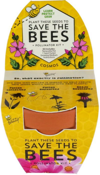 Save The Bees Classic Terra Cotta Grow Kit- Cosmos