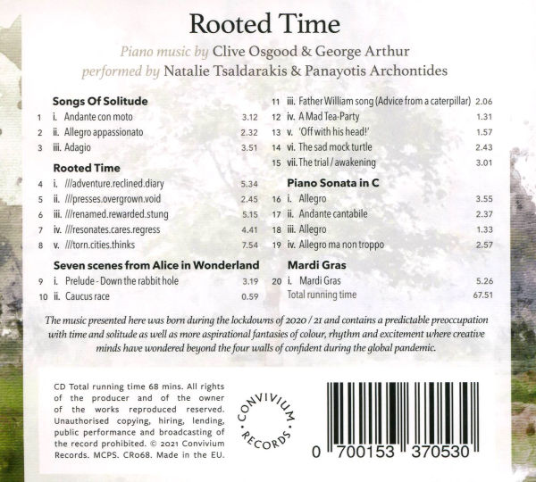 Rooted Time: Piano music by Clive Osgood & George Arthur