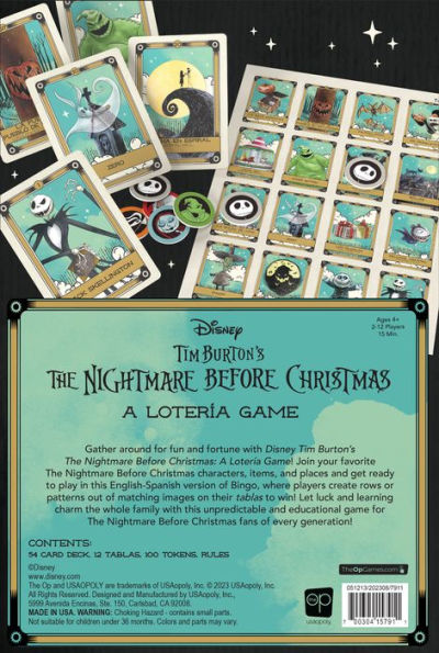 Lotería: Disney Tim Burton The Nightmare Before Christmas by USAopoly