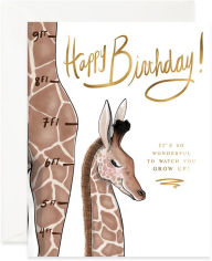 Title: Growing Giraffe Birthday Greeting Card