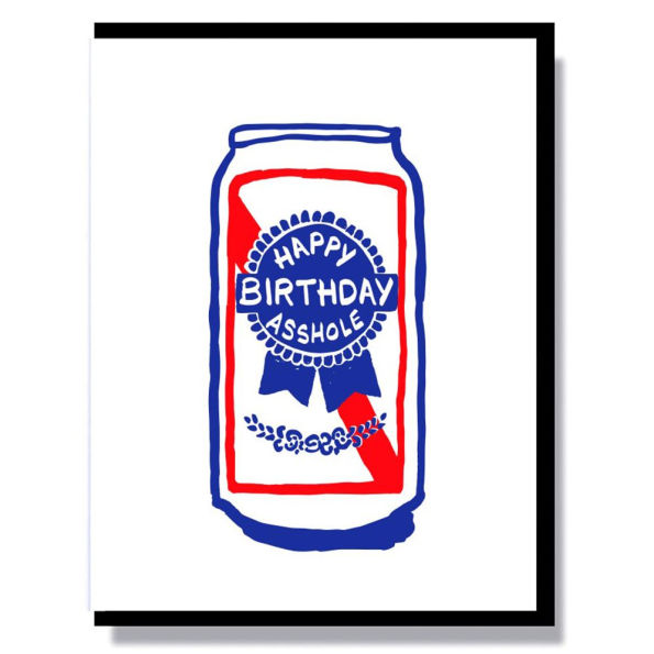 Beer Can Birthday Card