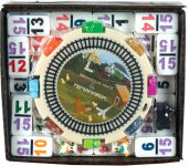 Alternative view 1 of Double 15  Numeral Mexican Train Dominoes with 2-in-1 Hub