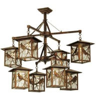 Title: Meyda 69250 Square Rod 8 Light Chandelier