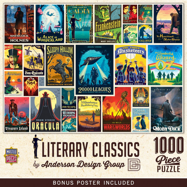 Literary Classics Collage 1000 Piece Puzzle by Anderson Design Group