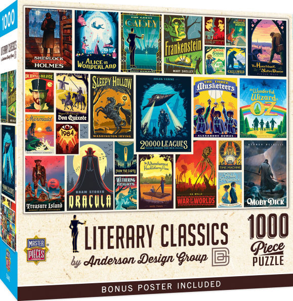 Literary Classics Collage 1000 Piece Puzzle by Anderson Design Group