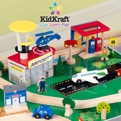 kidkraft waterfall mountain train set & table