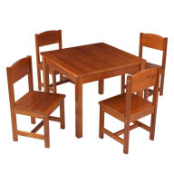 Title: Farmhouse Table and 4 Chairs - Pecan, Author: KidKraft