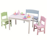 Title: Nantucket Table with Bench and 2 Chairs-Pastel, Author: KidKraft