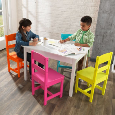 kidkraft highlighter table and 4 chair set