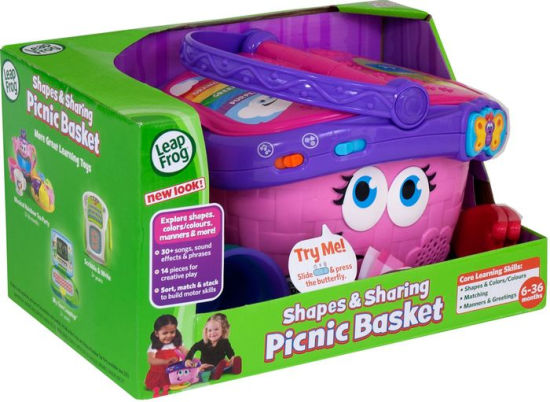 leapfrog shapes and sharing picnic basket