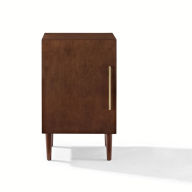 Title: Everett Record Player Stand in Mahogany Finish