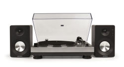 Alternative view 3 of Crosley K100A-SI Turntable with Speakers- Silver