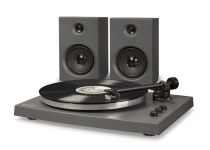 Alternative view 3 of Crosley T150A-CG Turntable & Speakers Charcoal Grey (B&N Exclusive)