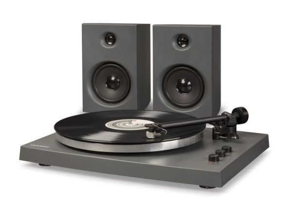 Crosley T150A-CG Turntable & Speakers Charcoal Grey (B&N Exclusive)