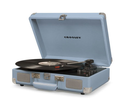Crosley CR8005D-TW Cruiser Deluxe Portable 3-Speed Turntable with Bluetooth Twee
