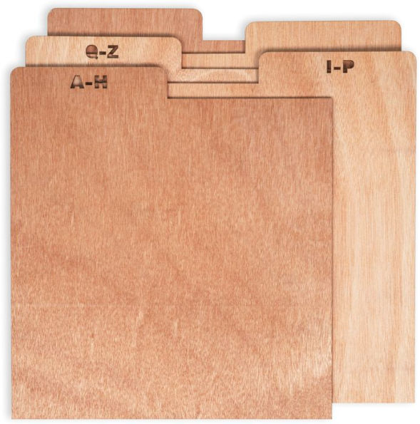 A-Z Vinyl Record Wood Dividers for Crate