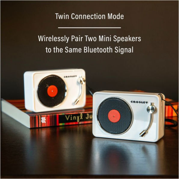 Mini Turntable Bluetooth Speaker - White