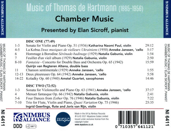 The Chamber Music of Thomas de Hartmann