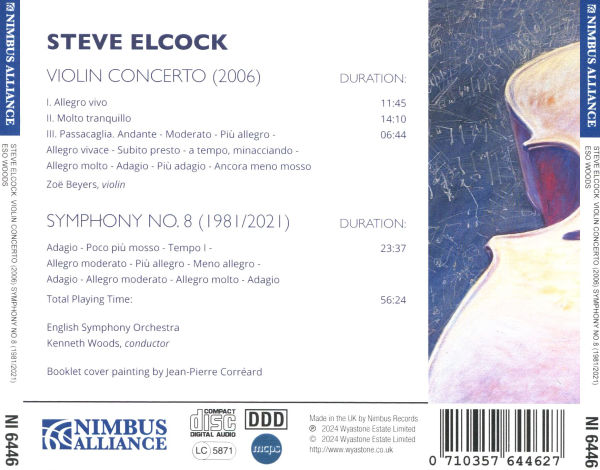 Steve Elcock: Symphony No. 8; Violin Concerto