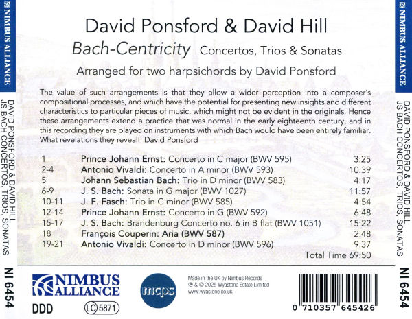 Bach-Centricity: Concertos, Trios & Sonatas