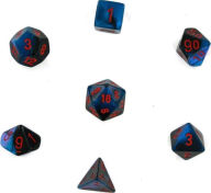 Gemini Polyhedral Black-Starlight w/red 7-Die Set