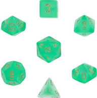 Title: Borealis #2 Polyhedral Light Green/gold 7-Die Set