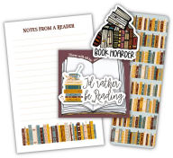 Title: Vintage Book Lover Stationery & Sticker Gift Set
