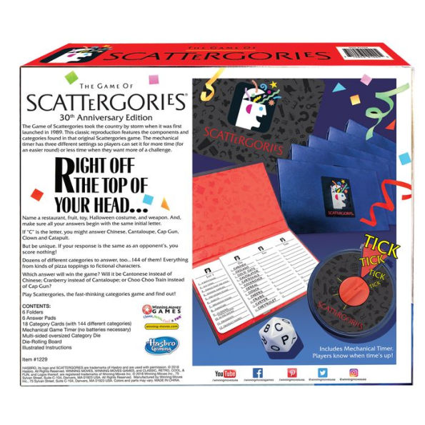 Scattergories 30th Anniversary Edition