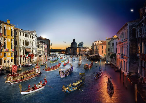 Stephen Wilkes Regata Storica, Venice, Day to Night 1036 Piece Puzzle