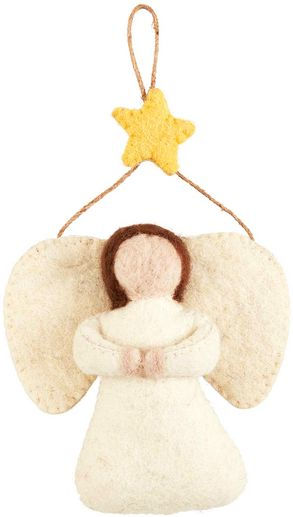 Angel Wool Nativity Ornament