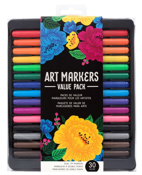 American Crafts Dual Tip Art Markers 30 Pack