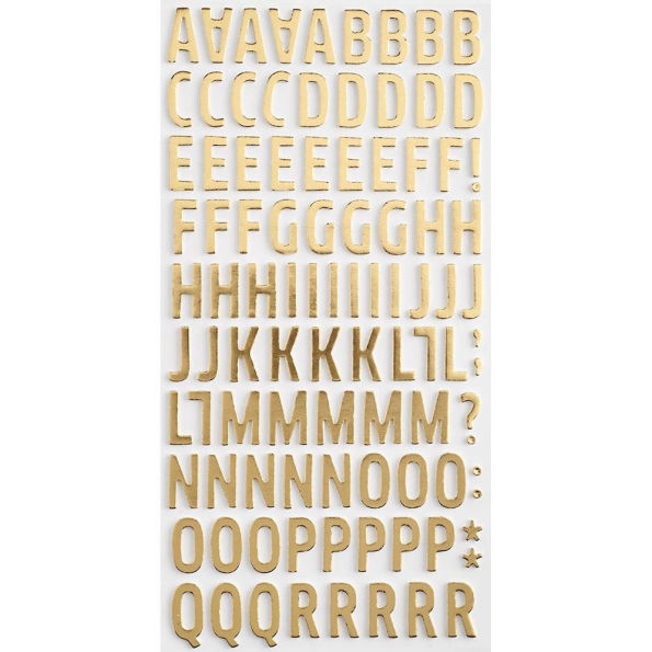 Thickers Gold Foil Foam Letter Stickers