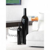 Title: Zodax POL-583 Modern Chic Black Decorative Glass Bottle - Tall