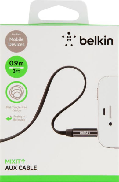 Belkin AV10127tt03-BLK MIXIT AUX 3' Cable Black