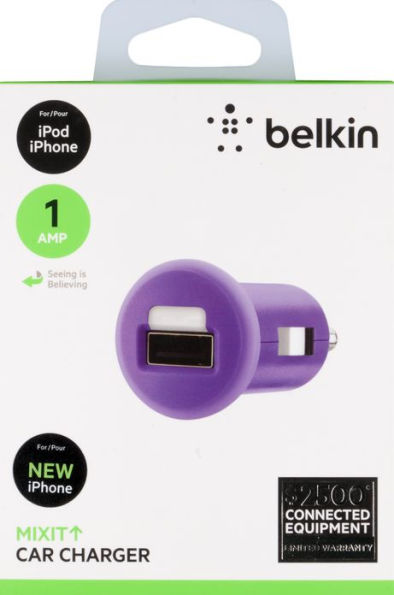 Belkin F8J018ttPUR MIXIT Car Charger (5 Watt/1 Amp) Purple
