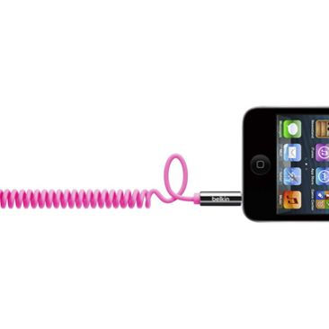 Belkin AV10126tt06-PNK MIXIT Coiled AUX 6' Cable Pink