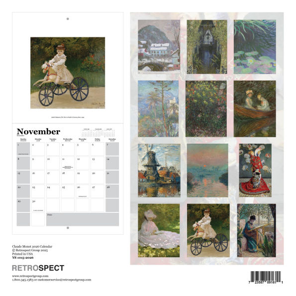 2026 Claude Monet Wall Calendar