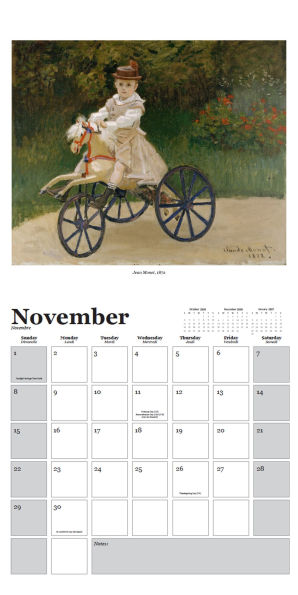 2026 Claude Monet Wall Calendar