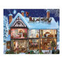 White Mountain Puzzles Christmas House - 1000 Piece Jigsaw Puzzle