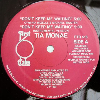 Don T Keep Me Waiting By Tia Monae 725543443014 Vinyl 12