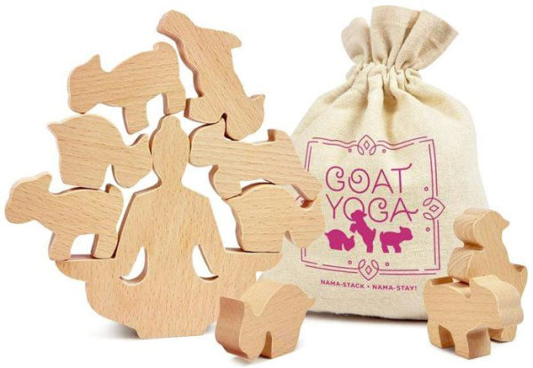 Goat Yoga Wooden Stacking Game