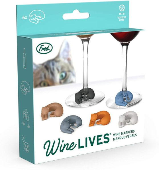 Wine Lives Kitty Drink Markers