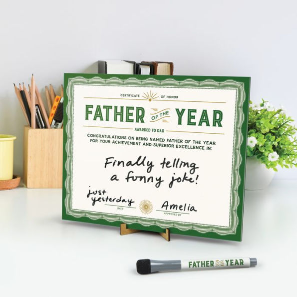 Father Of The Year Dry Erase Board