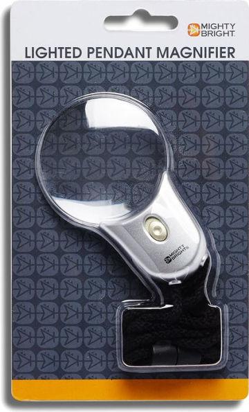 Lighted Pendant Magnifier, Silver