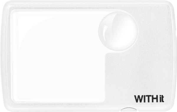 WITHit Lighted Pocket Magnifier Silver