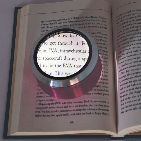 WITHit Rechargeable Lighted Dome Magnifier - Pink