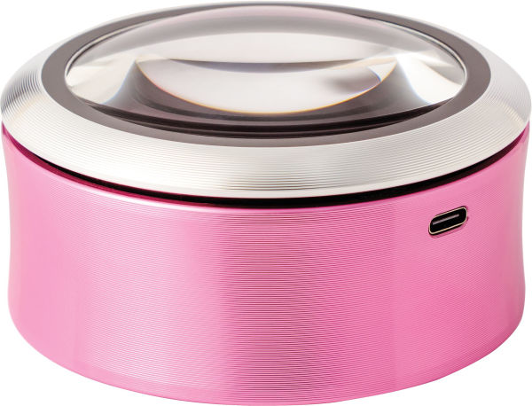 WITHit Rechargeable Lighted Dome Magnifier - Pink