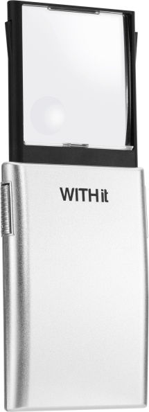 WITHit Lighted Pop-up Magnifier Silver