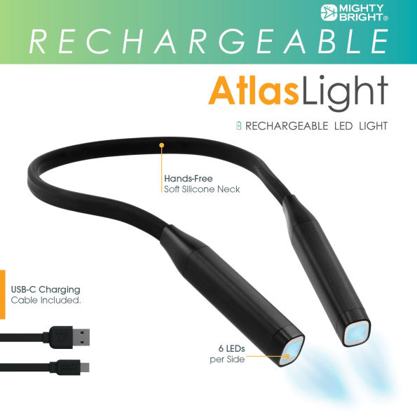 Mighty Bright Rechargeable Atlas Neck Light, Black