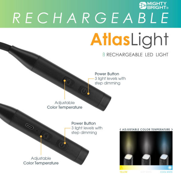 Mighty Bright Rechargeable Atlas Neck Light, Black